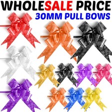 100pc pull bows 30mm large - 30mm,