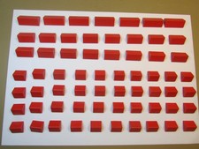 GENUINE LEGO  RED    ROOF RIDGE TILES  2X4   2X3  &  2X2