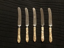 5 x stainless Sheffield steel butter knives