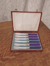 Vintage ART DECO Set 6 Purple
