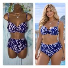 New Debenhams Blue White Zebra