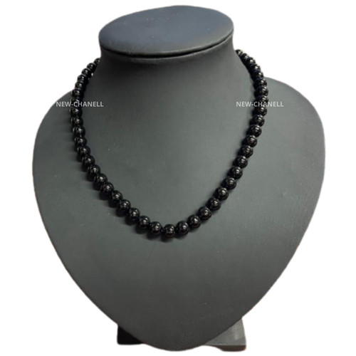 Faux pearl choker necklace - faux,