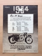1953 Matchless Model G9 Super Clubman Advert