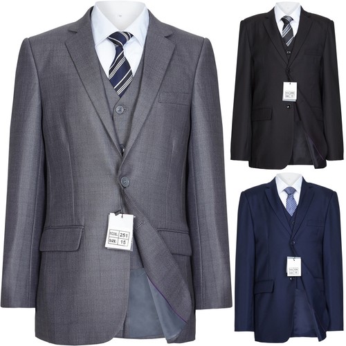 Boys slim fit navy grey - slim, ,grey
