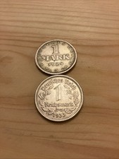 Germany reichsmark coin 1924(j) and 1933(f)