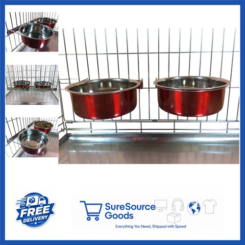 Pair dog bowls for crates - bowls,
