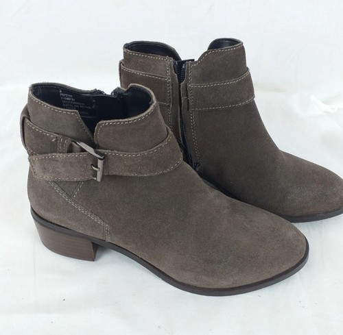 Brown suede leather boots with - brown,