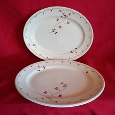 RETRO 1980s PAIR OF CHURCHILL 'SINCERITY' DESIGN STEAK/OVAL SHAPED PLATES