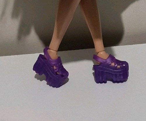 Purple jelly platform shoes - shoes,