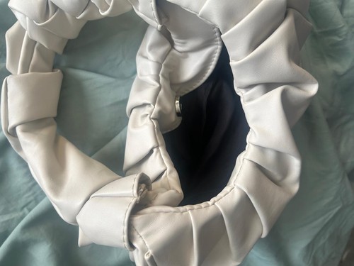 White faux leather - faux,