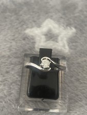 9CT WHITE GOLD DIAMOND SOLITAIRE RING 0.20 CARAT HALLMARKED SIZD P 1/2 FREEPOST 