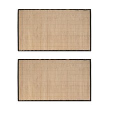 2x Bamboo Mat 60x90 cm Non-Slip Bamboo Bathroom Kitchen Hall Runner Carpet Rug
