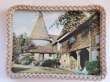 VINTAGE WOOD & PLASTIC WICKER