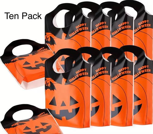 Halloween pumpkin party bags - halloween,