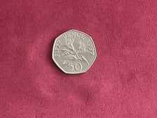 50p Coin 1997 Bailiwick of Guernsey, Freesia Flowers