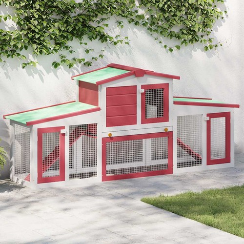 Outdoor large rabbit hutch - large,