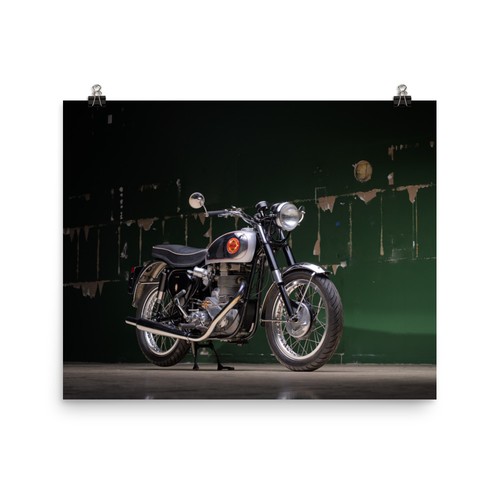 Bsa goldstar motorcycle poster - bsa,