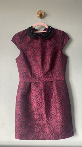 Warehouse burgundy damask - warehouse,