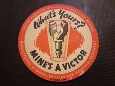 Victor Beer Mat. Drilling equipment Beer Mat. 