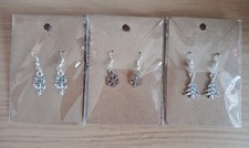 Handmade Silver dangle Earrings for pierced ears - FREE DELIVERY!