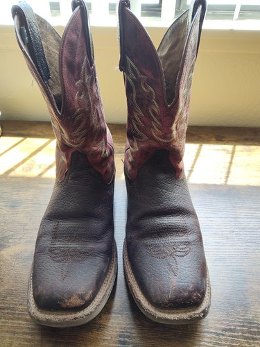 Double brown red - brown, leather