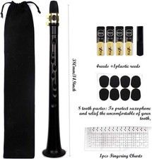 Pocket Saxophone Kit, FOVERN1 Mini Sax Portable Woodwind Instrument Professional