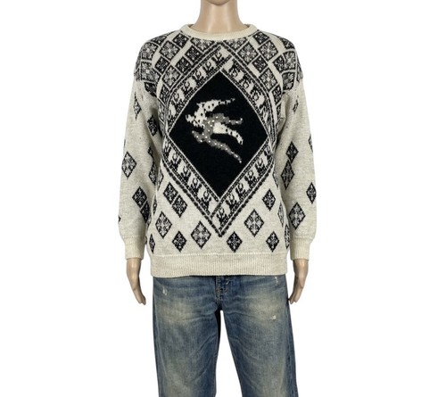 Vintage 80s patterned jumper - patterned,
