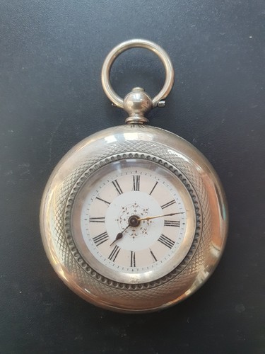 Antique fine silver pocket - silver,
