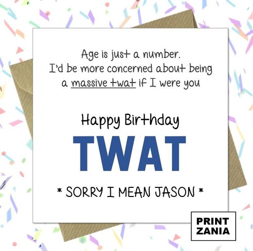 Personalised funny birthday - personalised,