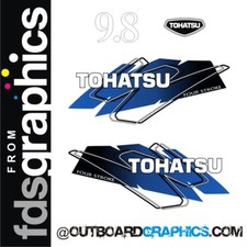 Tohatsu 9.8 4 stroke outboard engine decals/sticker kit