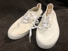 DAMAGED Primark Atmosphere White Summer Plimsoles Trainers Size 8 L@@K