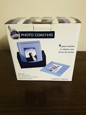 4 glass photo coasters to display your favourite photos  2"x 3" Boxed