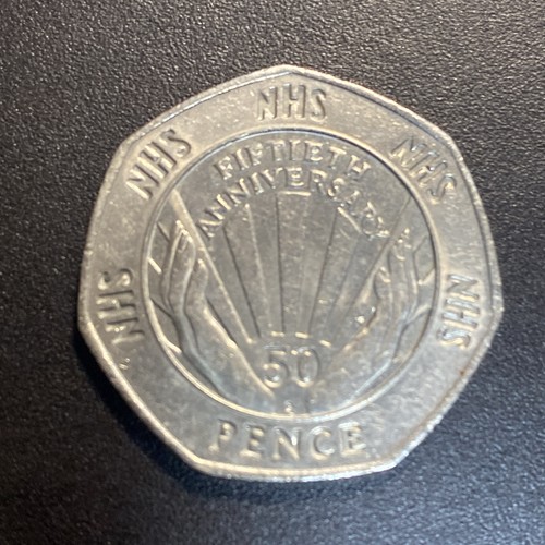 1998 50p coin - 1998, nhs