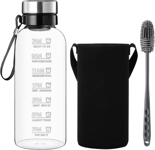 Glass water bottle - bottle, 2