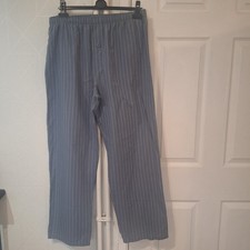 Mens Pyjamas Blue Striped Size L