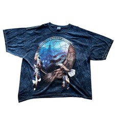 American Flag Eagle Native American Dreamcatcher T-Shirt Men’s Size 3XL Y2K