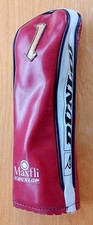Vintage Dunlop Maxfli 1 Driver Golf Club Headcover - Red & White