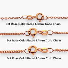 9ct Rose Gold Plated Curb and