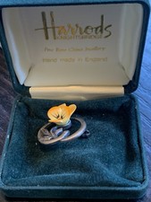 harrods fine bone china brooch in original box