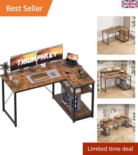 Modern 140cm brown corner desk - corner,