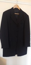 Mens Blk Prince Edward Herringbone Suit..Jck 42R..Trs 32R Ex Hire..Ex Condition