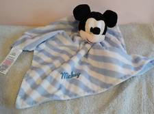 Tesco Mickey Mouse Stripey Comfort Blanket Baby Comforter Snuggie Soft Toy