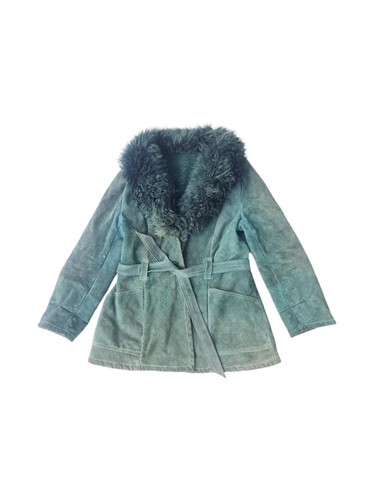 Vintage green afghan coat - green,