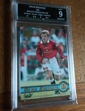 David Beckham Merlin Gold 98 Manchester United Rookie Memorabilia Graded 9