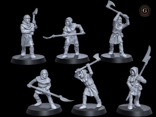 28mm medieval peasants - 28mm,