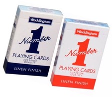 Waddingtons # 1 Classic Playing Cards Decks of Red & Blue Poker Game