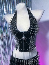 Goth Tops Cyber Punk Rock
