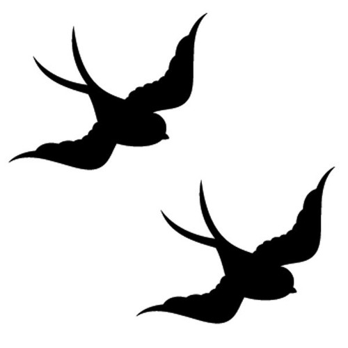 Bird silhouette window decals - silhouette,