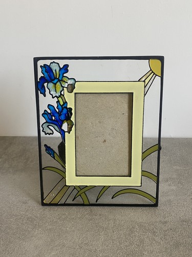 Vintage painted glass picture - vintage,