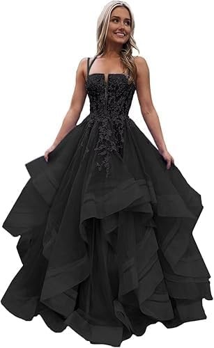 Sparkly tulle evening gown - sparkly,